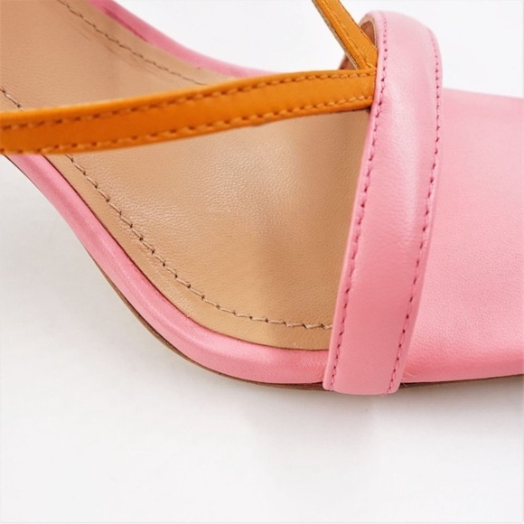 Coach Kali Pink and Tan Heels Viral 100% Authentic Brand new in Box RT 799$ - Picture 4 of 14